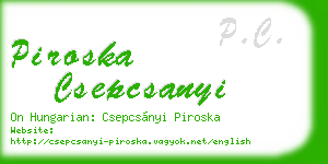 piroska csepcsanyi business card